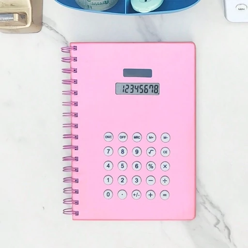 دفتر جلد سخت ماشین حسابی کوچک