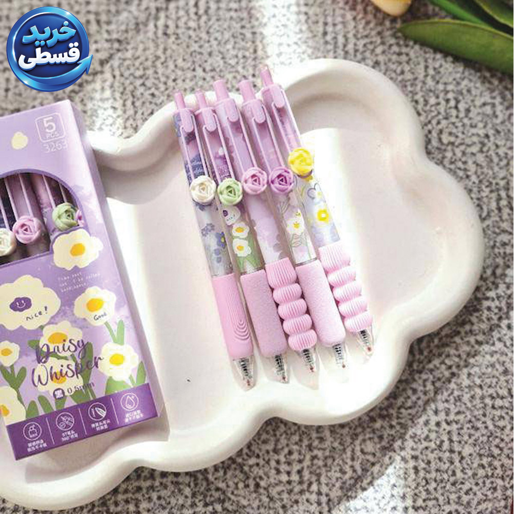 روان نویس گریپ دار موکا گل برجسته
