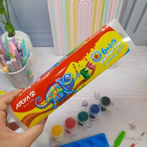 گواش 6 رنگ پیوسته آریا