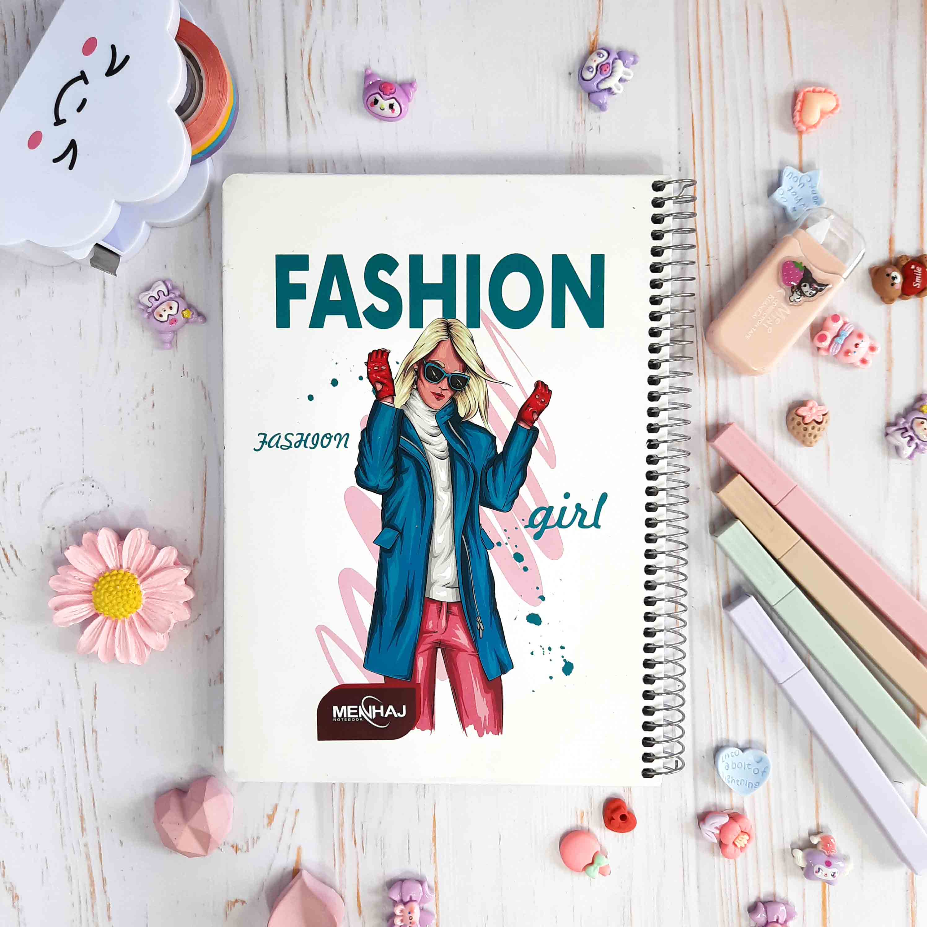 دفتر 100 برگ جلد سخت منهاج