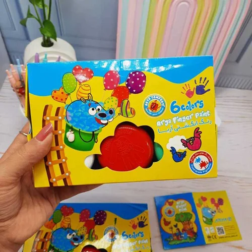 رنگ انگشتی 6 رنگ آریا